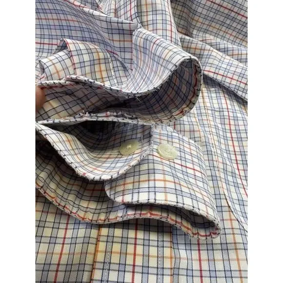 Brooks Brother’s Men’s Large Non-Iron 100% Cotton Plaid Multicolor Button Down - Picture 8 of 8